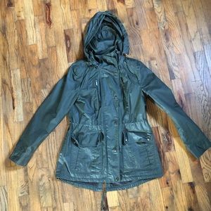 Green Michael Kors Rain Jacket Size M
